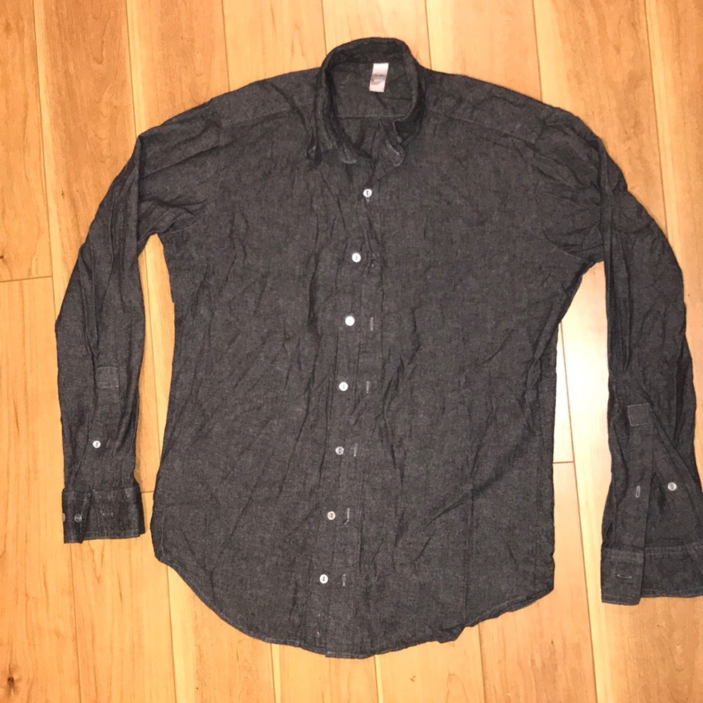 Black Chambray American Apparel Button Up